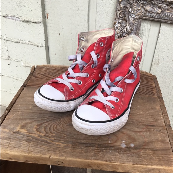 red converse high tops kids